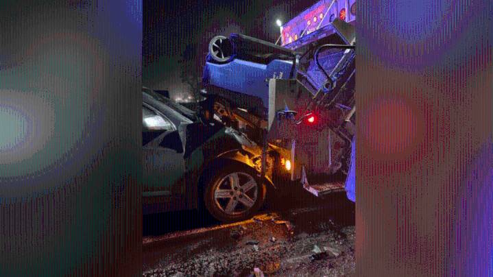 Driver sustains minor injuries in Huntington garbage truck collision