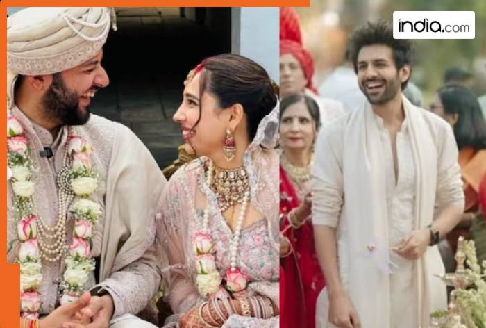 Kartik Aaryan’s sister ties knot with pilot Tejaswi Singh; actor steals hearts walking her to mandap on ‘Tera Yaar Hoon Main’