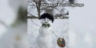 Village of Berrien Springs hosts pop-up snowman competition