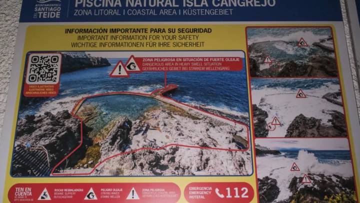 La piscina natural donde han muerto cuatro personas en Tenerife estaba vallada