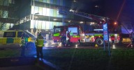 Dozens of firefighters called to blaze in Addenbrooke's hospital car park in Cambridge