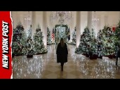 First Lady Melania Trump Unveils White House Christmas Decorations