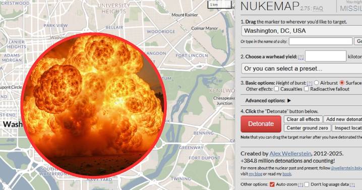NukeMap: la herramienta que muestra qué pasaría si estallara una bomba nuclear en tu ciudad