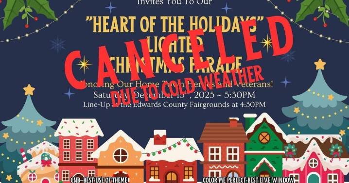 Christmas parade canceled due to cold weather