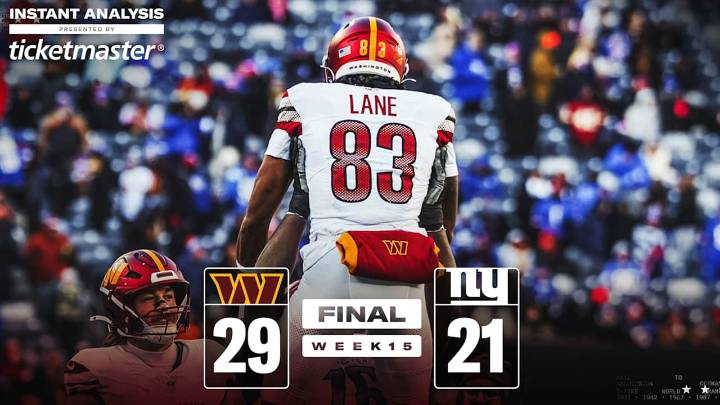 Instant analysis | Commanders snap losing streak with 29-21 win over Giants