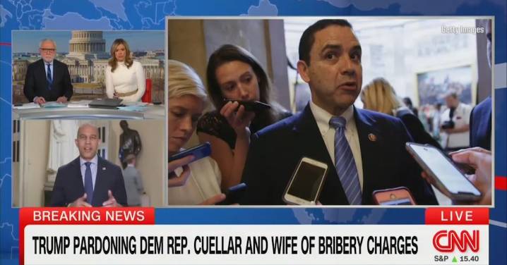 Hakeem Jeffries Praises Trump’s Pardon of ‘Beloved’ Democrat Henry Cuellar