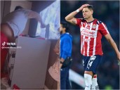 Aficionado de Chivas destroza su pantalla tras falla de 'Chicharito'