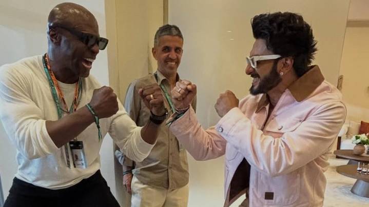 Terry Crews congratulates Ranveer Singh on Dhurandhar at Abu Dhabi GP
