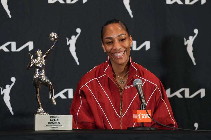 A’ja Wilson wins AP Female Athlete of Year following historic 4th WNBA MVP