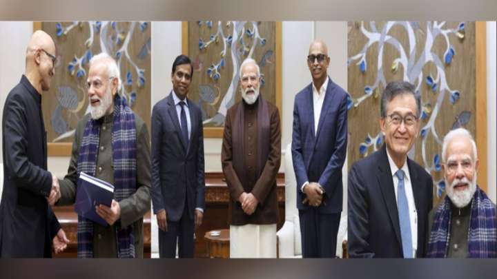 Cognizant, Microsoft and Intel CEOs meet PM Modi on a trot; promise investments in India