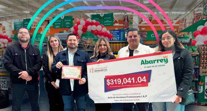 Entrega Abarrey fondos recaudados en su programa de redondeo al Asilo de Ancianos ‘Francisco I.A.P’ en Nogales