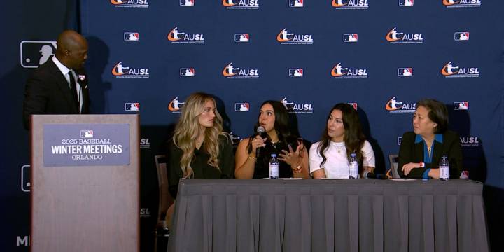 Athletes Unlimited Softball League stars speak at 2025 Winter Meetings