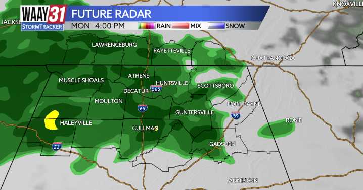 Widespread rain expected this afternoon