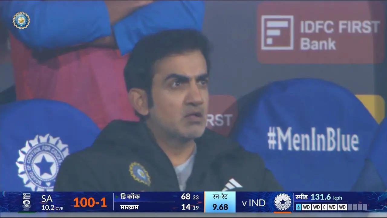 Gambhir Aghast As Arshdeep Singh Bowls 7 Wides In An Over! South Africa Amass 213/4 In 2nd T20I Vs India