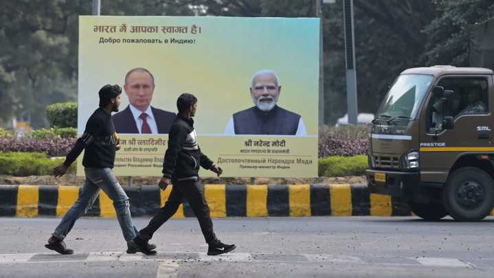 Putin arrives in New Delhi on a state visit aimed at bolstering Russia
