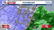 Another round of snow and wintry mix likely for Virginia on Monday