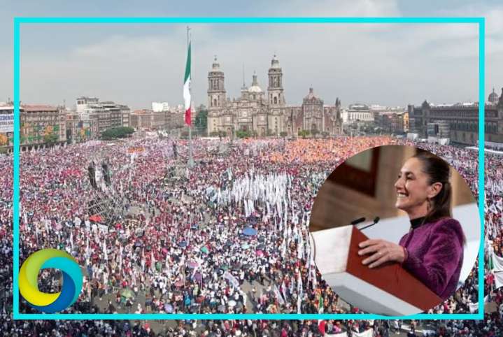 Sheinbaum celebra ante más de 600 mil asistentes los 7 años de la 4T