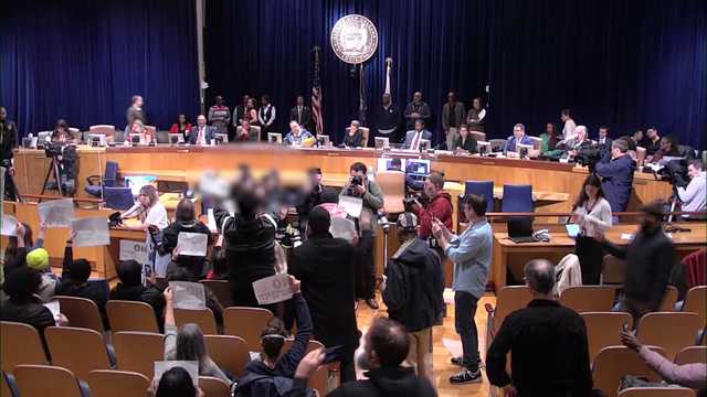 New Orleans City Council meeting briefly paused after protest erupts in council chambers