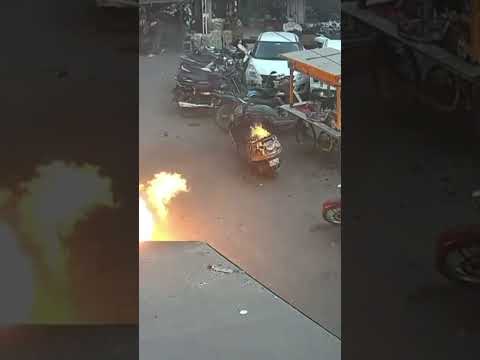 Propane Tank Explodes, Sending Fireball Through Crowded Indian Street Market #shorts