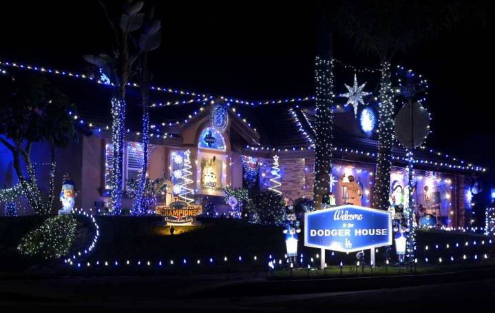 It’s always a blue Christmas at Upland’s Dodger House