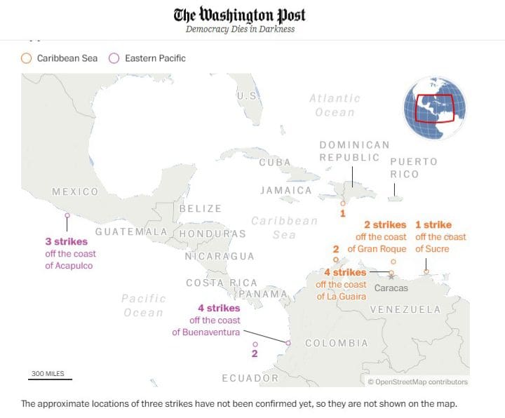 The Washington Post reveló que EE.UU. realizó 4 bombardeos cerca a costas de Buenaventura, Colombia