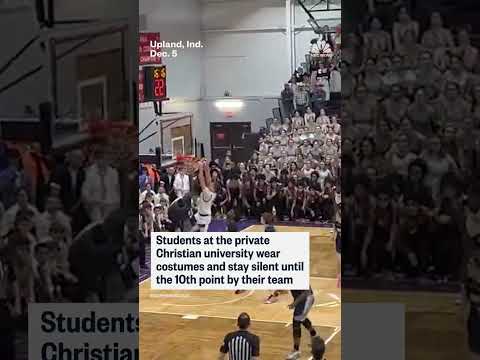 Crowd goes wild at Taylor University's 'Silent Night' basketball game