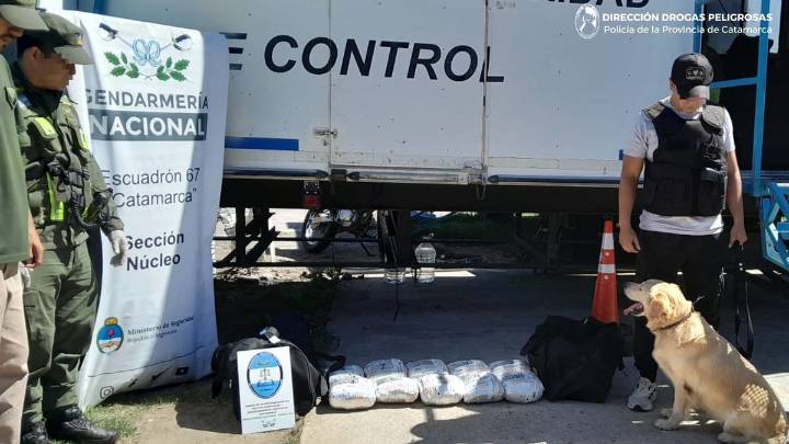 Detienen a una mujer con casi 11 kilos de marihuana en un colectivo