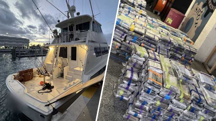 $28 million in cocaine found hidden on boat off Miami Beach: Coast Guard