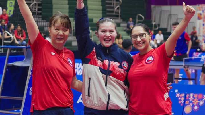 Team Chile de tenis de mesa ganó oro en los Juegos Bolivarianos con campaña perfecta