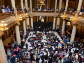 'Stop the steal': Hundreds rally against redistricting as Indiana GOP unveils map