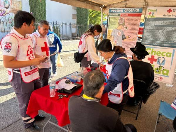 Instala Cruz Roja módulo en el Santuario de Guadalupe