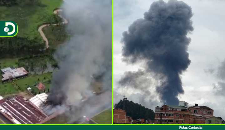 Incendio de gran magnitud consumió una colchonería en Marinilla