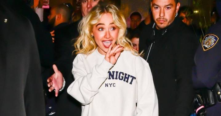 Sabrina Carpenter Wearing Sweatshirt as Mini-Dress Is Hard to Ignore