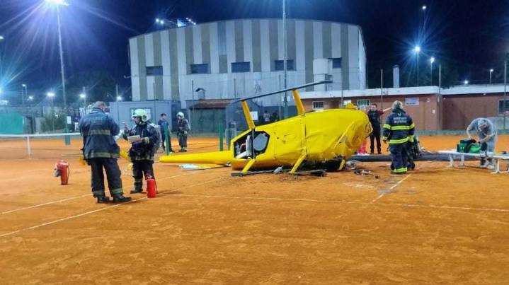 El piloto del helicóptero que cayó en una cancha de tenis en Palermo fue imputado y continúan las pericias