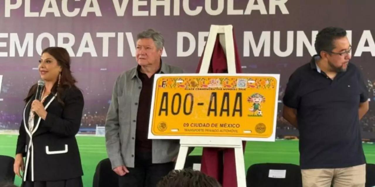 Placa del Mundial 2026 llega a la CDMX: edición limitada para autos particulares