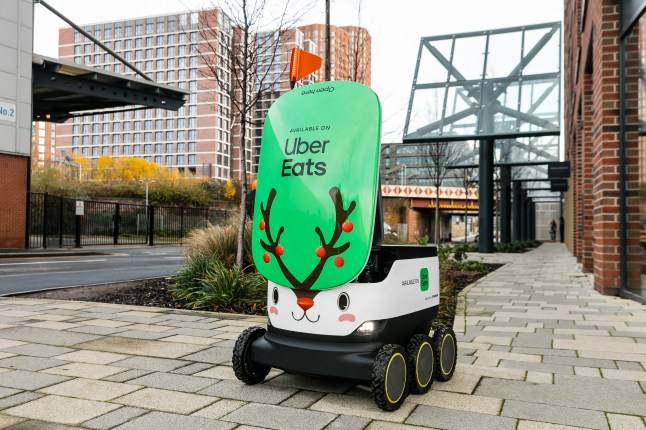 Christmassy robots are now delivering meals for Uber Eats
