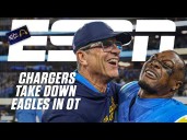 Eagles vs. Chargers REACTION 🍿 Los Angeles SHUTS DOWN Jalen Hurts in overtime win