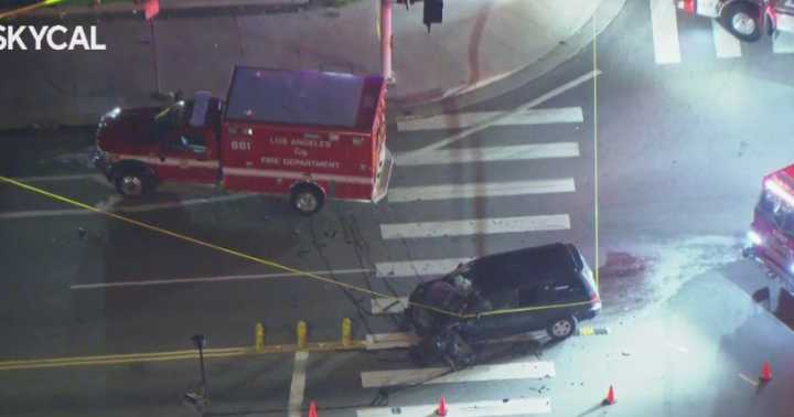 5 hospitalized after crash involving LAFD ambulance in Arleta