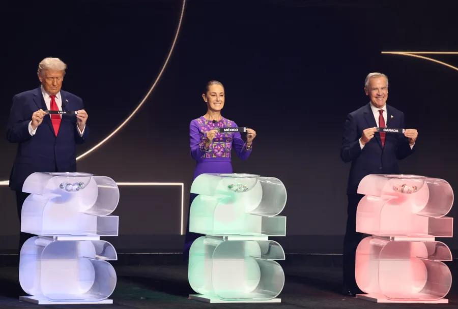 Sheinbaum, Trump y Carney sostienen su primera reunión privada tras el sorteo del Mundial 2026