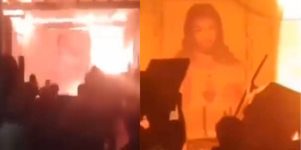 Imagen del Sagrado Corazón quedó ilesa tras el incendio de una bodega en Santa Marta: “Jesucristo no se quema; sí existe”