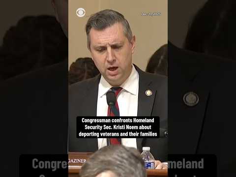 Congressman confronts DHS Secretary Kristi Noem about deporting veterans and their families #shorts