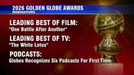 ‘One Battle After Another’ leads Golden Globe nominations, while ‘Wicked: For Good’ falters