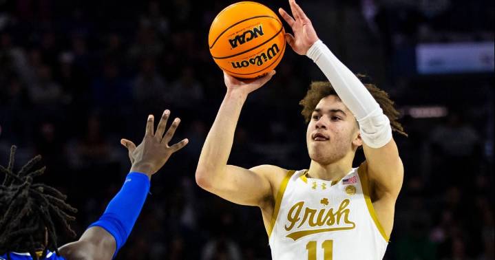 Braeden Shrewsberry sets career highs with 28 points, 8 3-pointers in Notre Dame's win over Evansville