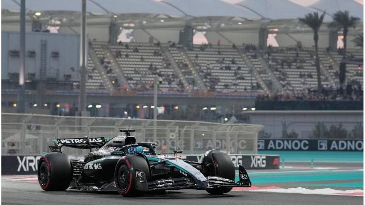 Russell sorprendió y registró el mejor tiempo en la FP3 del GP de Abu Dabi