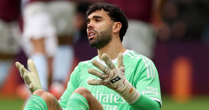 David Raya's furious reaction after Arsenal conceded dramatic Aston Villa winner spotted