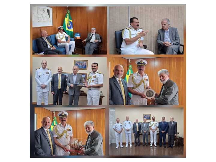 Chief of Naval Staff holds talks with Brazilian defence min