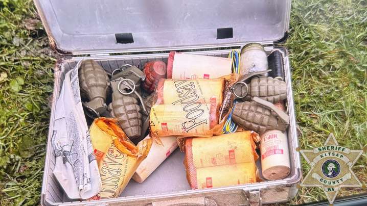 Multiple explosives recovered at Olalla home on Monday