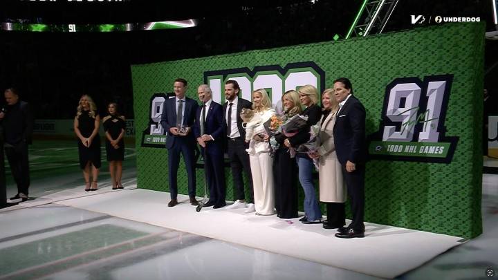 Stars celebrate Seguin’s 1,000th NHL game with special pregame ceremony
