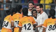 Messi enjoys playful football session with young talents at Wankhede Stadium
