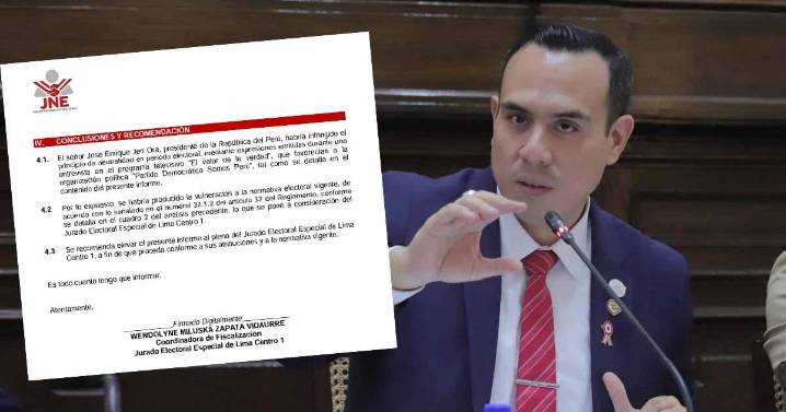 JEE pone bajo investigación a José Jerí por presunto apoyo indebido a Somos Perú